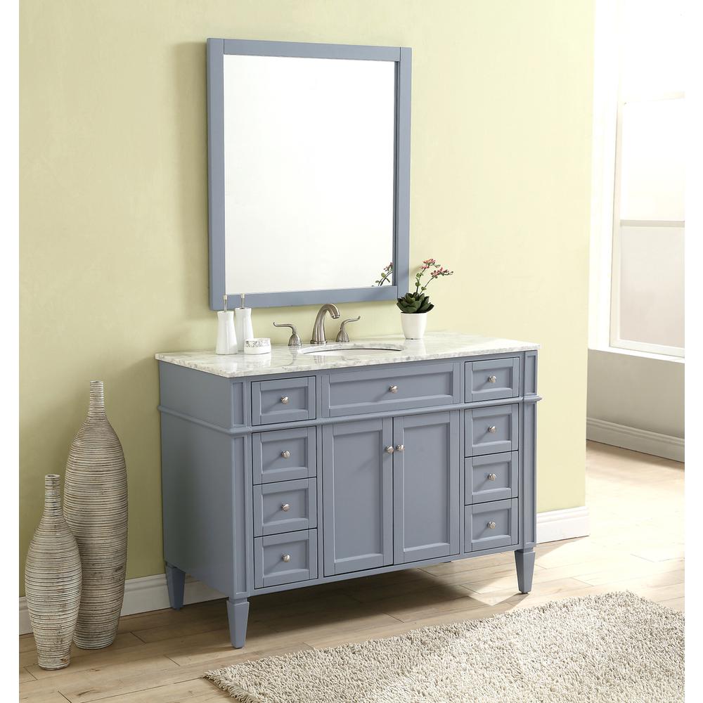 48 In. Single Bathroom Vanity Set In Grey. Picture 9