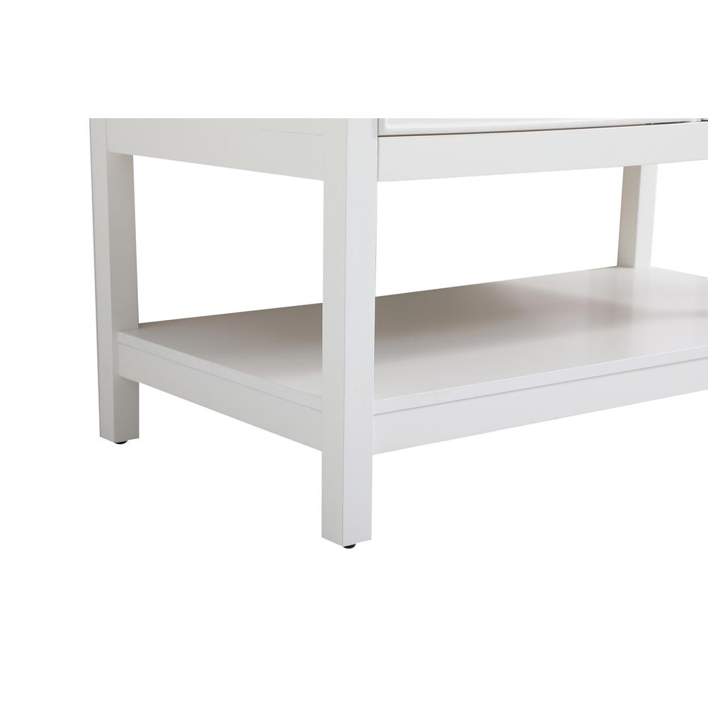 42 inch Single bathroom vanity in white with backsplash. Picture 13