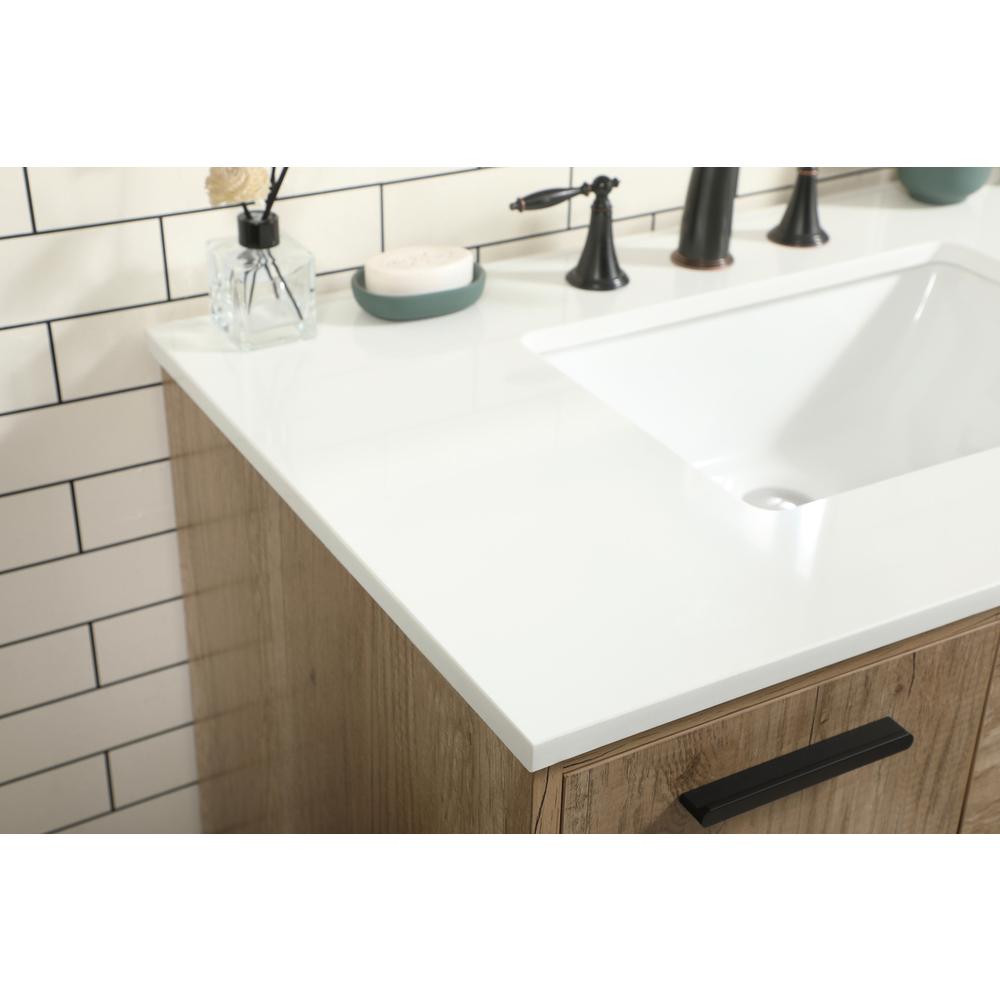 36 inch Single bathroom vanity in natural oak. Picture 5