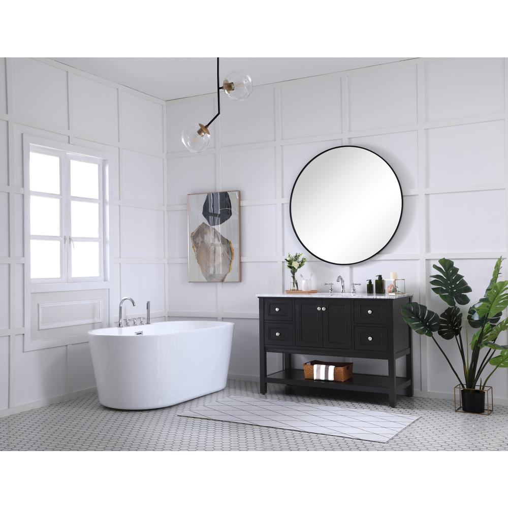 48 in. Single bathroom vanity set in Black. Picture 8