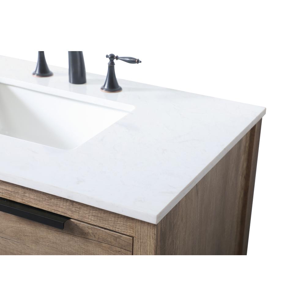 36 Inch SIngle Bathroom Vanity In Natural Oak. Picture 11