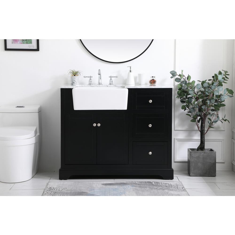 42 inch Single bathroom vanity in black. Picture 14