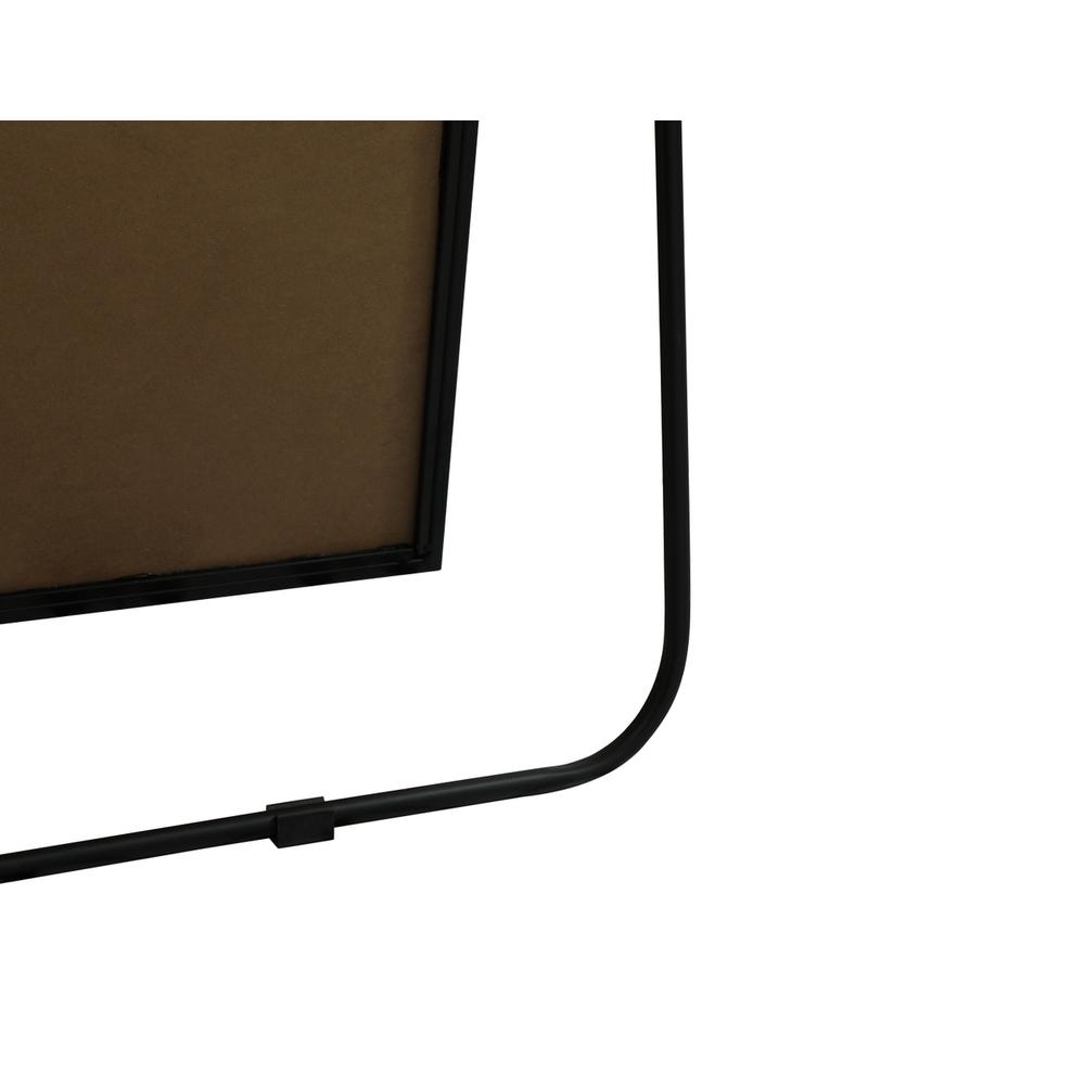 Metal Frame Arch Full Length Mirror 35x72 Inch in Black. Picture 9