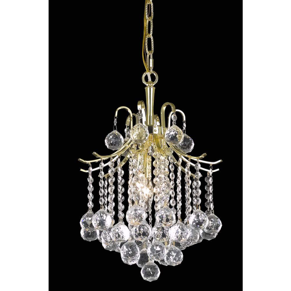 Amelia Collection Pendant D12in H15in Lt:3 Gold finish. Picture 1