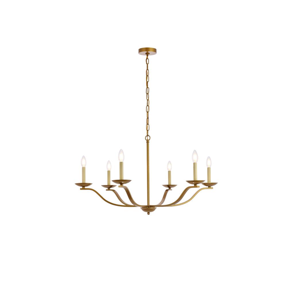 Trey 36 inch pendant in brass. Picture 1