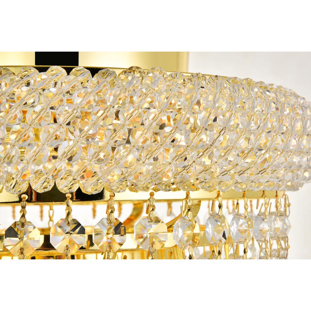 Primo 4 light Gold Flush Mount Clear Royal Cut Crystal. Picture 3