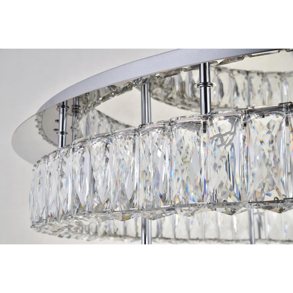 Monroe LED light Chrome Flush Mount Clear Royal Cut Crystal. Picture 5