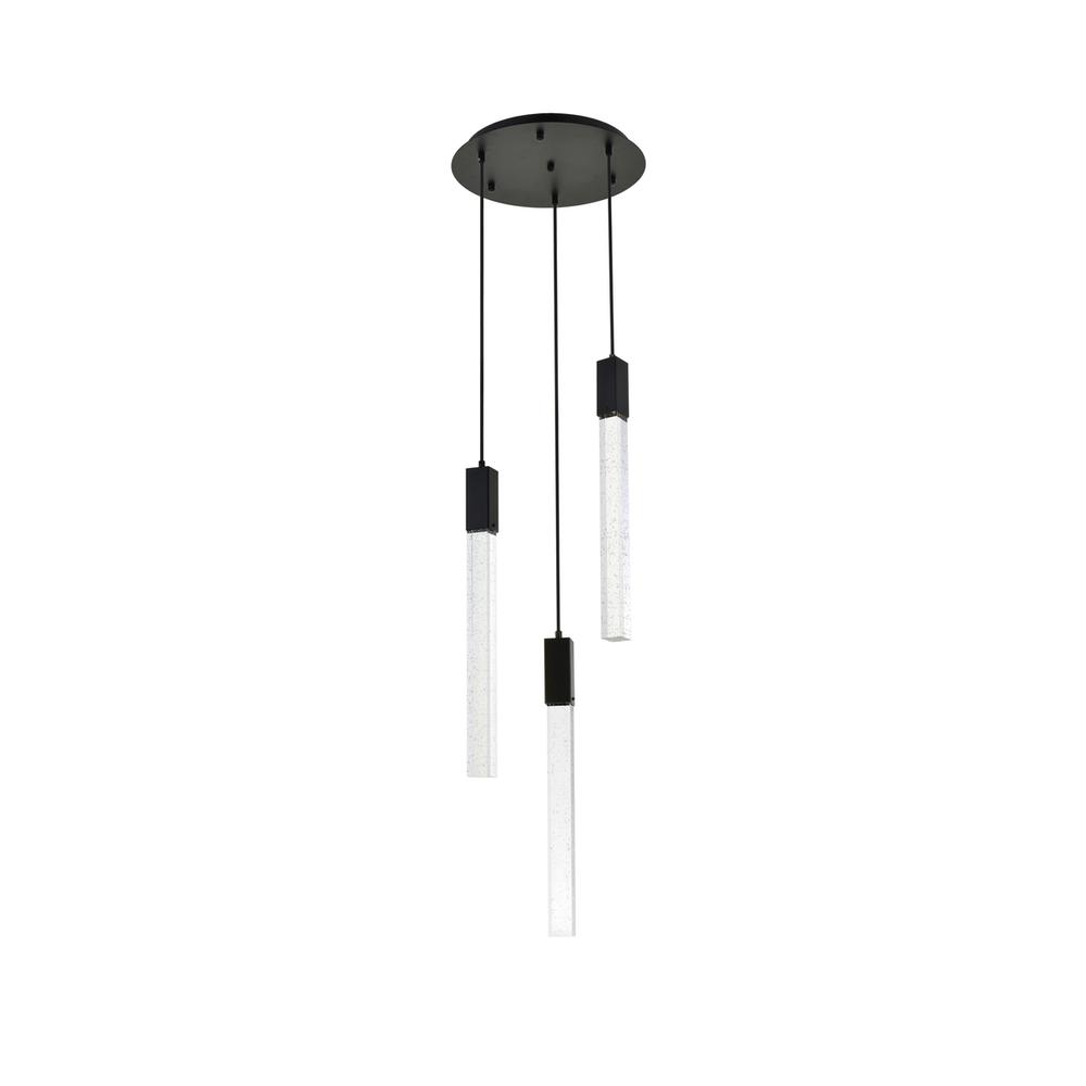Weston 3 lights pendant in black. Picture 6