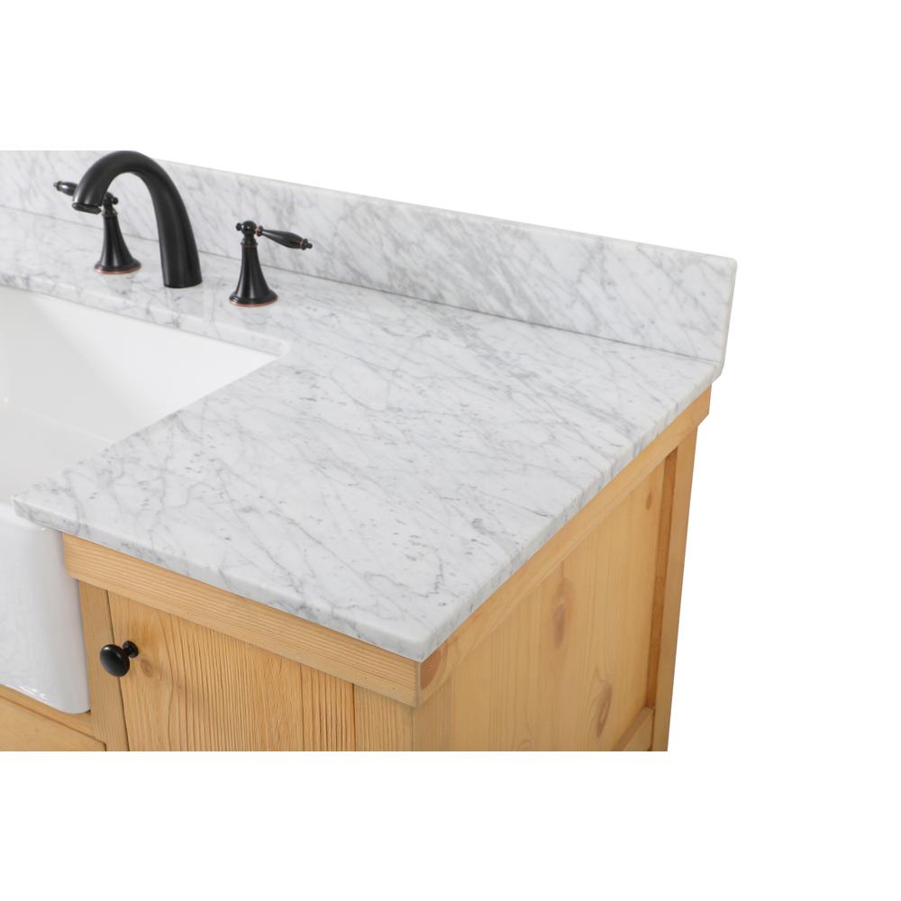 48 inch Single bathroom vanity in natural wood with backsplash. Picture 11