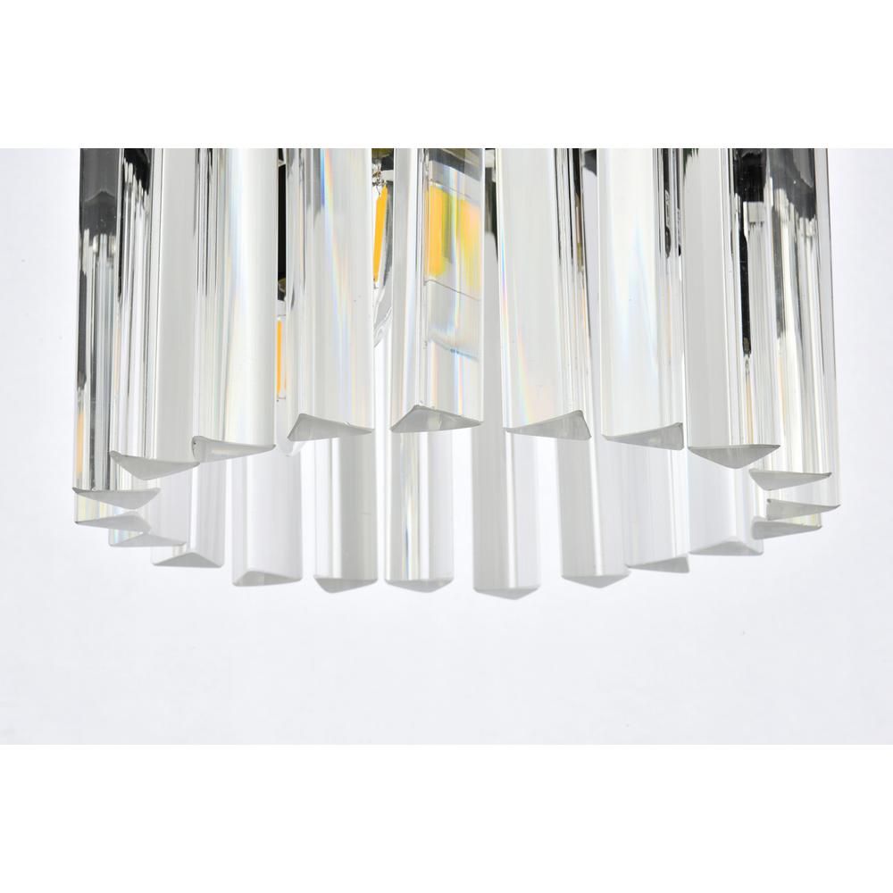 Sydney 3 light Matte Black Pendant Clear Royal Cut Crystal. Picture 3