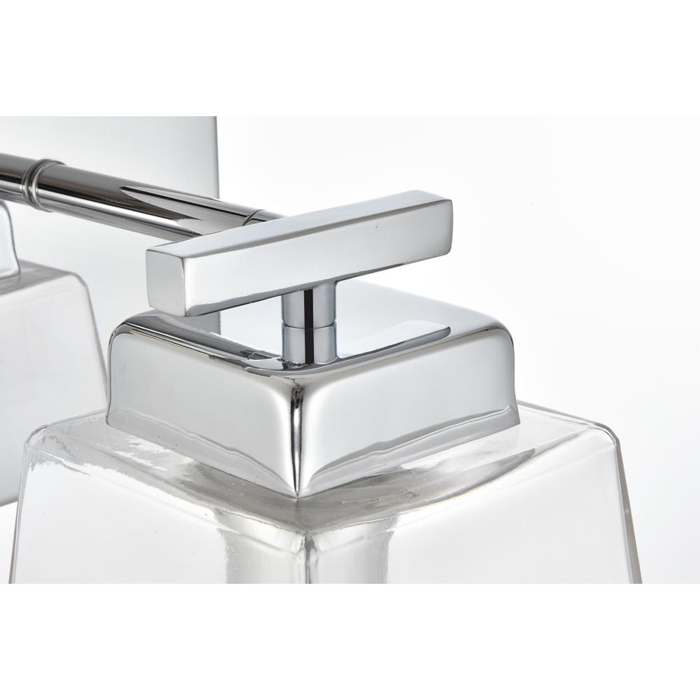 Merrick 1 light Chrome and Clear Bath Sconce. Picture 5