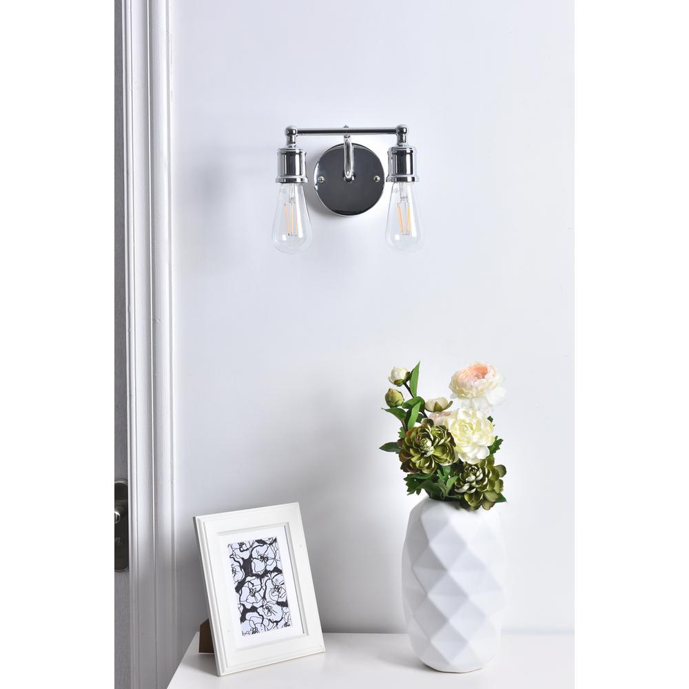 Serif 2 light chrome Wall Sconce. Picture 12
