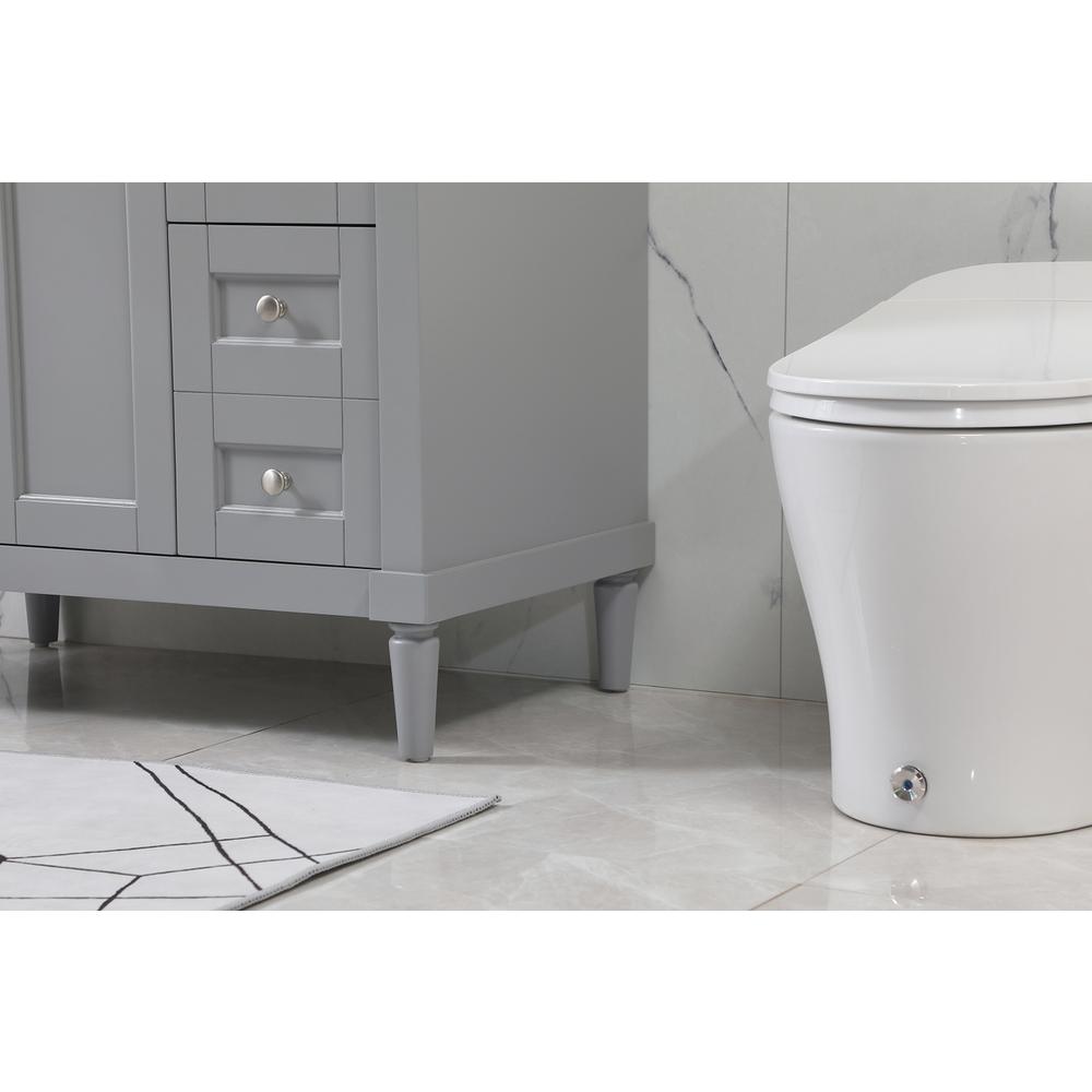 36 inch Single bathroom vanity in grey with backsplash. Picture 6
