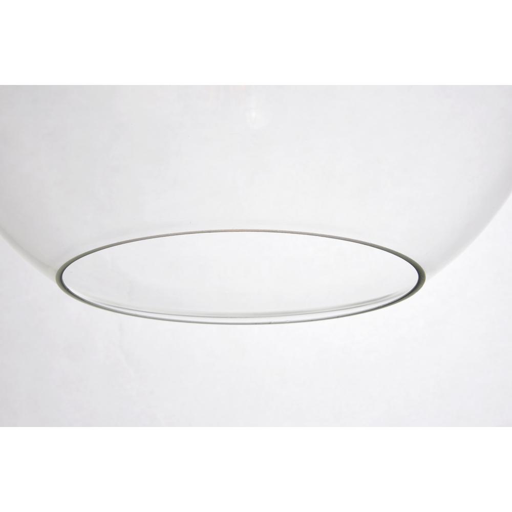 Placido Collection Pendant D11.8 H11.4 Lt:1 Black and Clear Finish. Picture 4