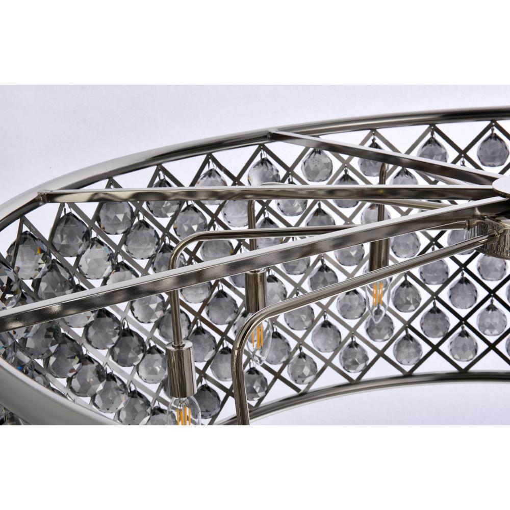 Madison 10 light polished Nickel Chandelier Silver Shade. Picture 4