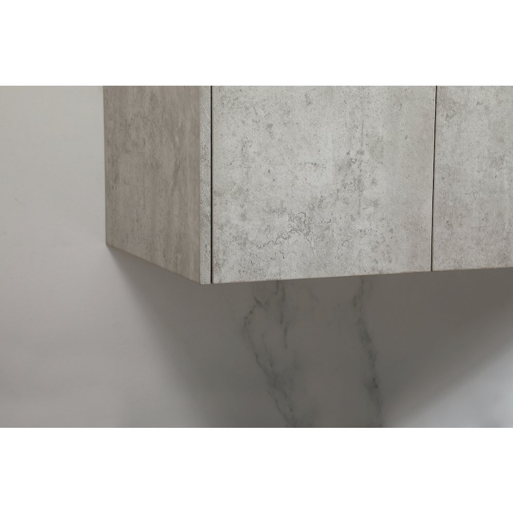40 Inch Single Bathroom Vanity In Concrete Grey With Backsplash. Picture 7