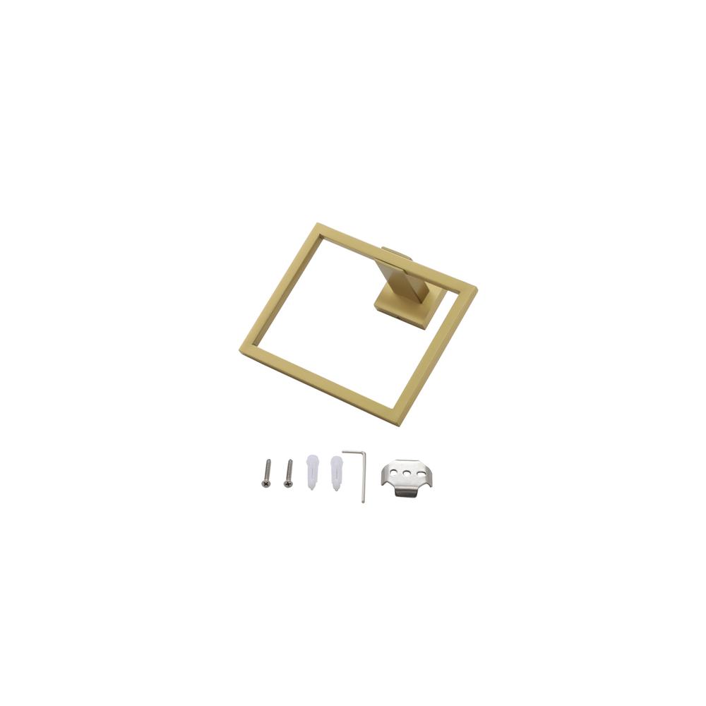 Isla 4-Piece Bathroom Hardware Set in Brushed Gold. Picture 10