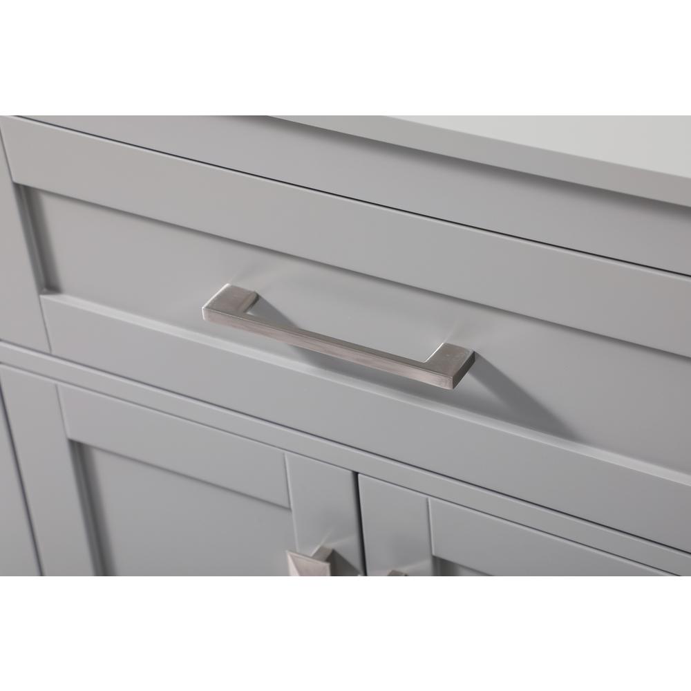 24 Inch Wide Bathroom Storage Freestanding Cabinet In Grey. Picture 5