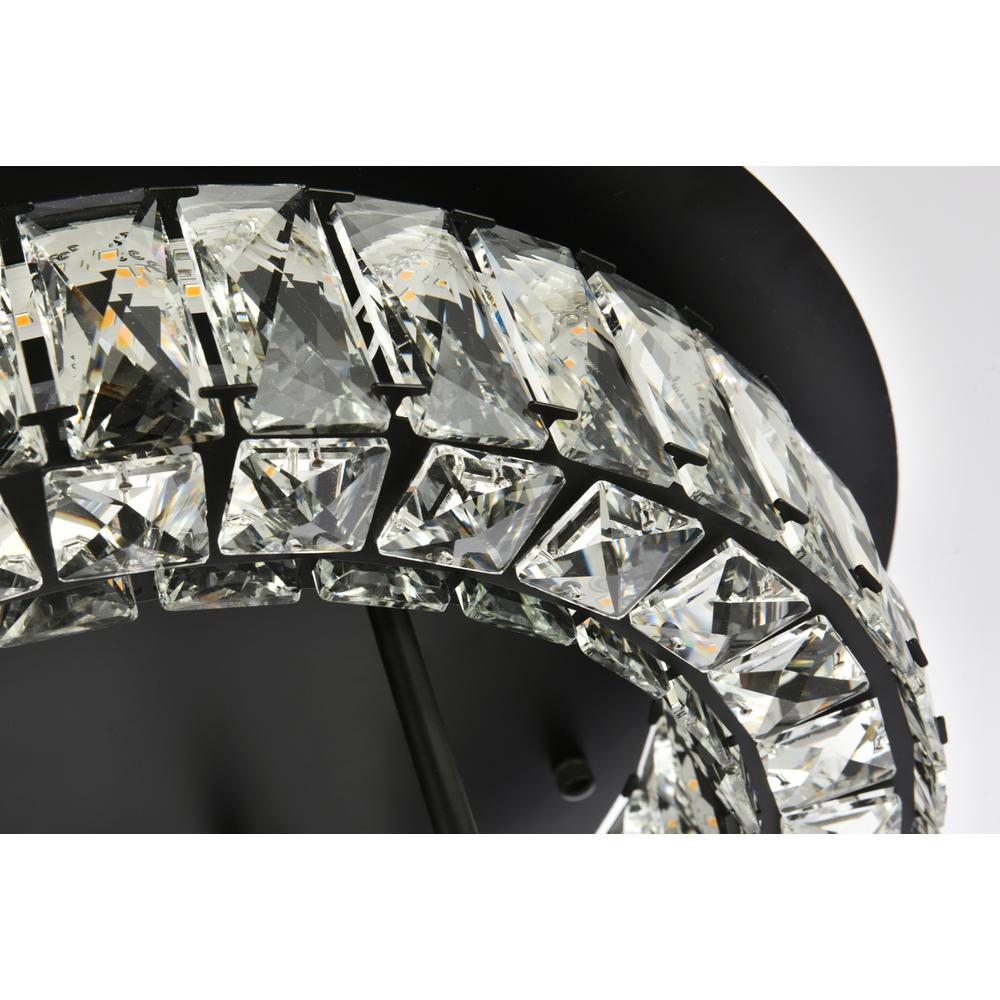 Monroe 18 inch LED double flush mount in black. Picture 5