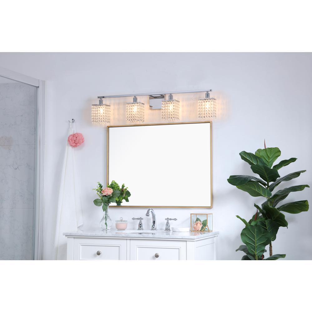 Phineas 4 light Chrome and Clear Crystals wall sconce. Picture 11