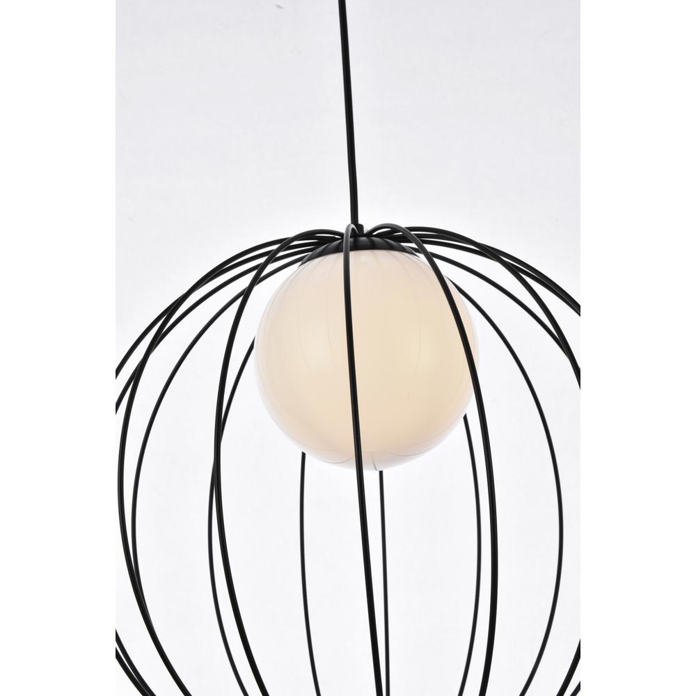 Wetzel 1 light black pendant. Picture 4