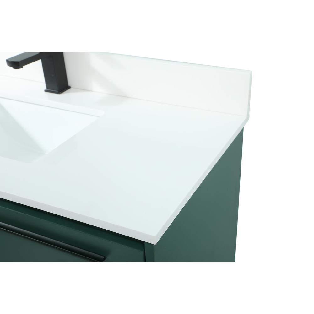 40 inch Single bathroom vanity in green with backsplash. Picture 11