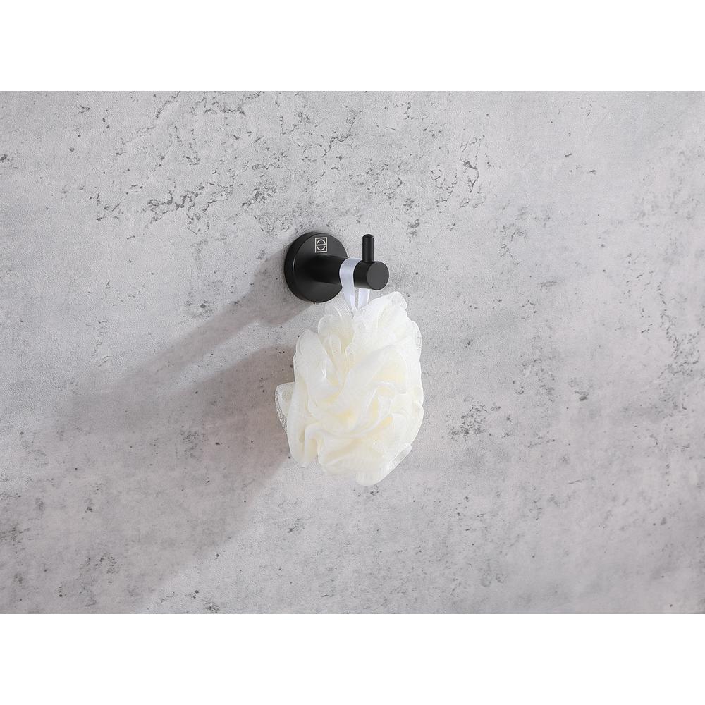 Freya 4-Piece Bathroom Hardware Set in Matte Black. Picture 5