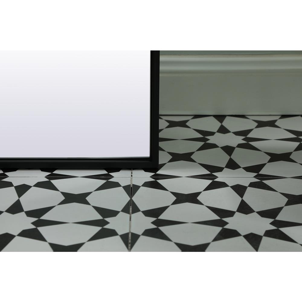 Metal Frame Arch Full Length Mirror 35x72 Inch in Black. Picture 3