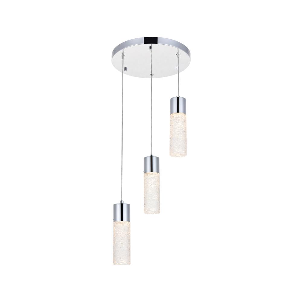 Constellation 3 light Chrome LED Pendant. Picture 3
