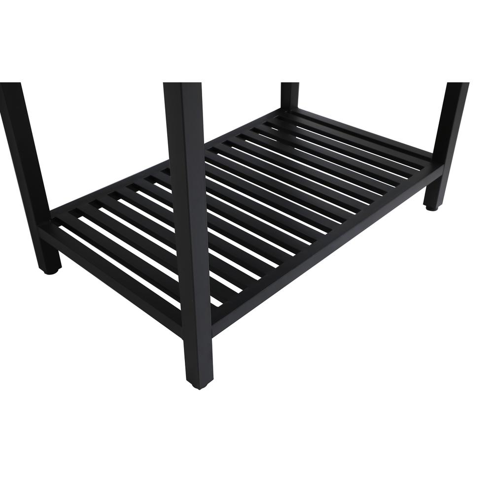 36 inch Single Bathroom Metal Vanity in Black. Picture 11
