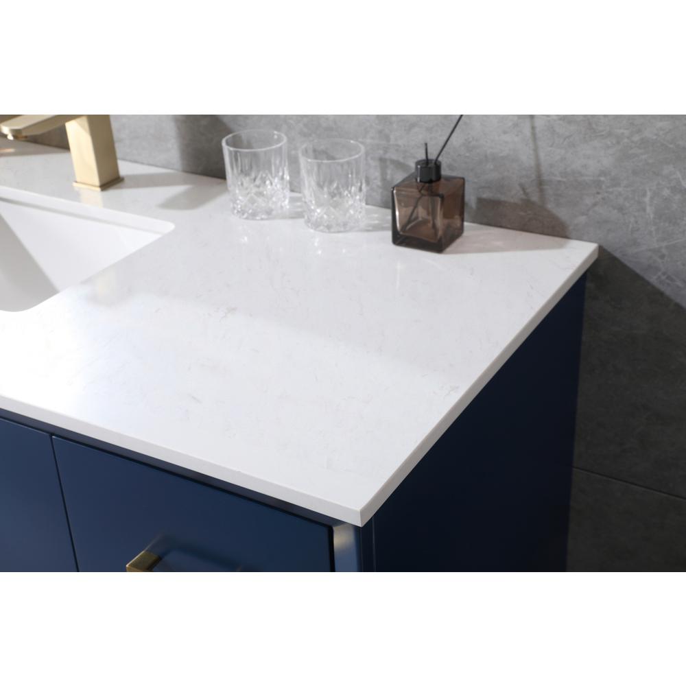 54 Inch SIngle Bathroom Vanity In Blue. Picture 5