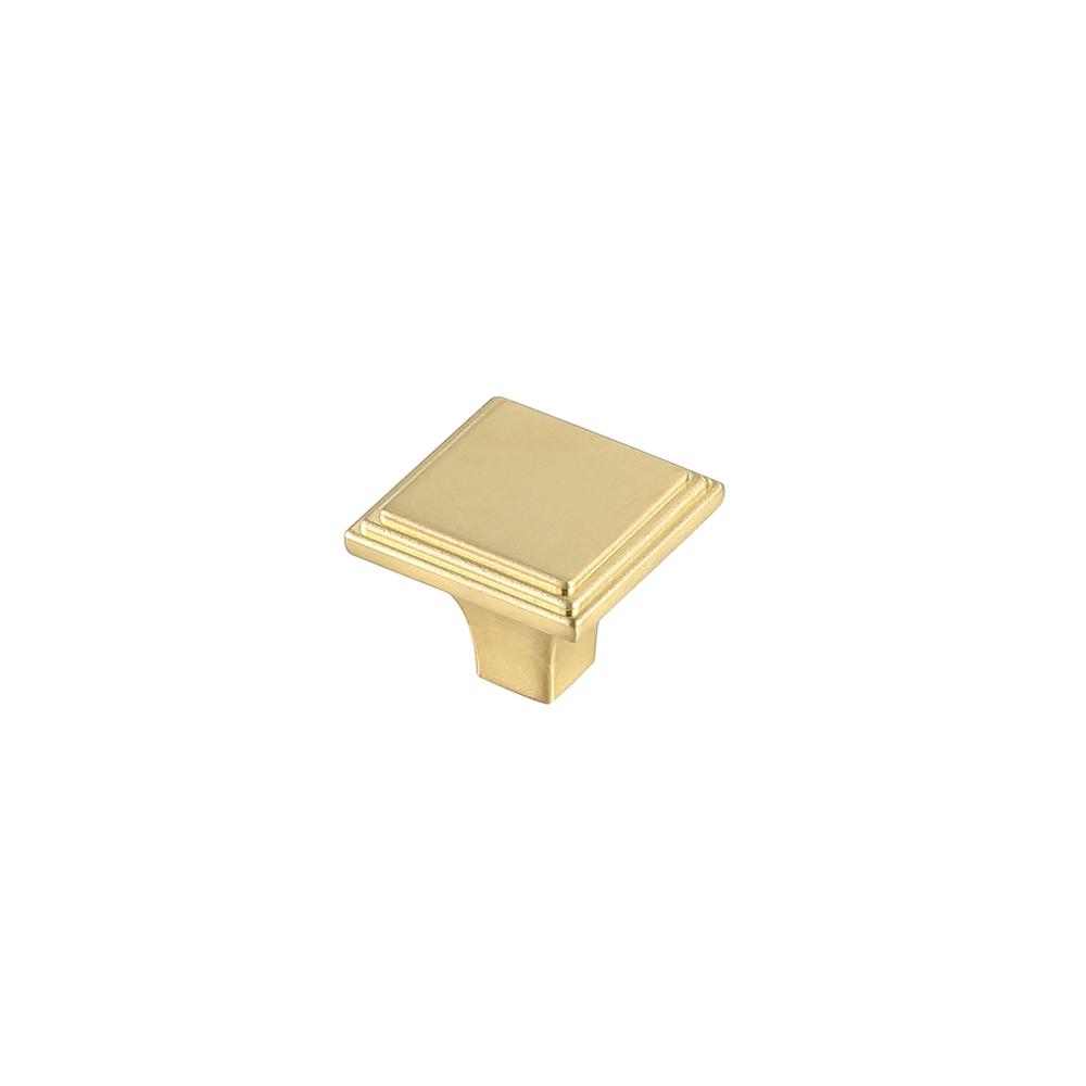 Wilow 1" Brushed Gold Square Knob Multipack (Set of 10). Picture 3