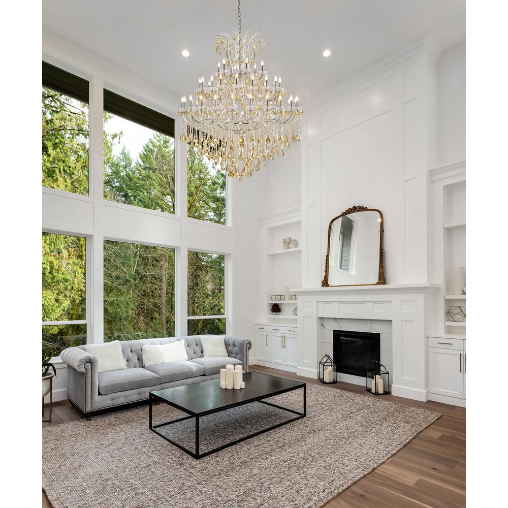 Maria Theresa 49 light Chrome Chandelier Golden Teak (Smoky) Royal Cut Crystal. Picture 8