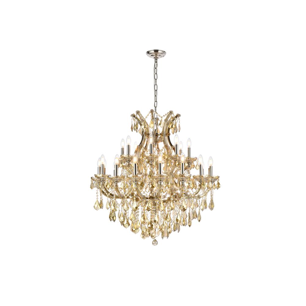 Maria Theresa 24 light Golden Teak Chandelier Golden Teak. Picture 1