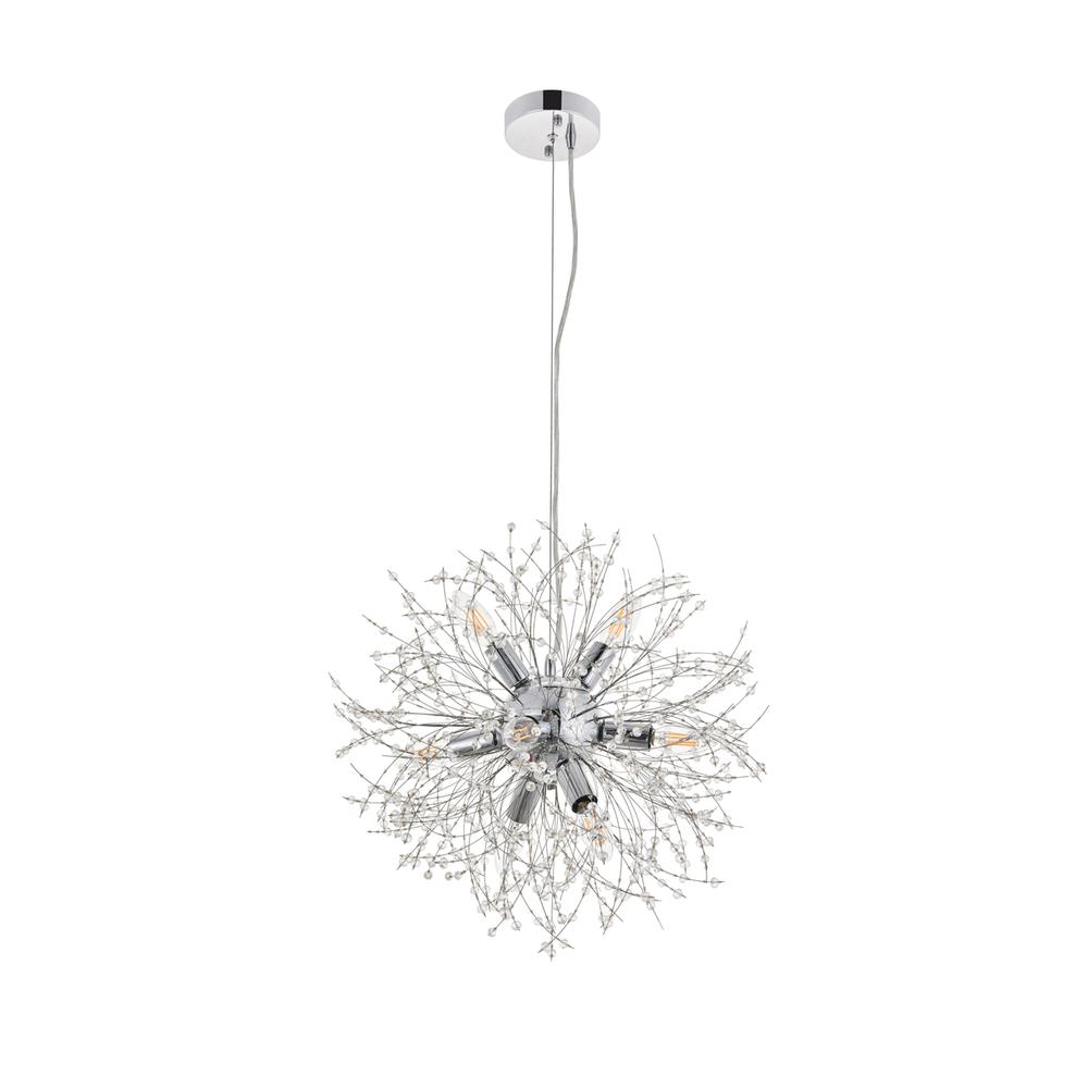 Flores 8 light Chrome Pendant. Picture 4