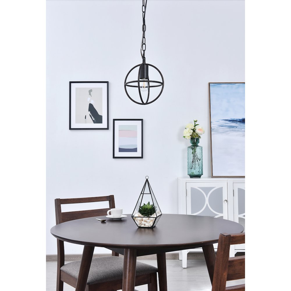 Octavia 1 Light Dark Brown Pendant. Picture 13
