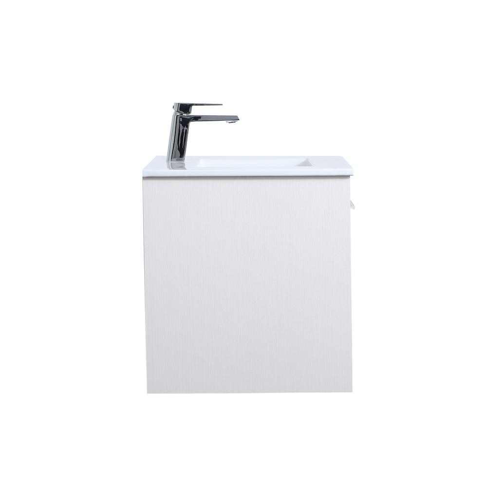 30 inch  Single Bathroom Floating Vanity in White. Picture 11