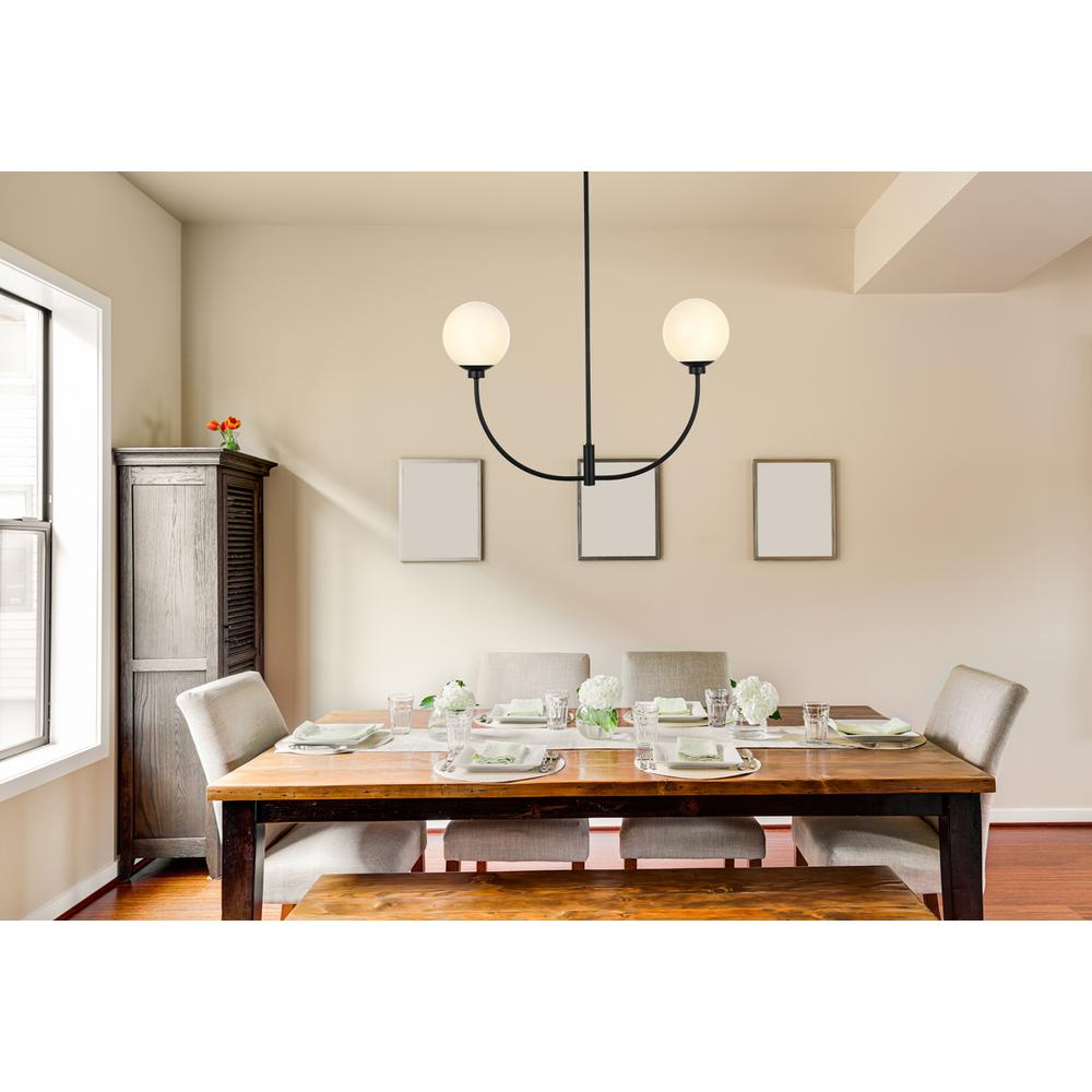 Nyomi 30 inch chandelier in Black. Picture 7