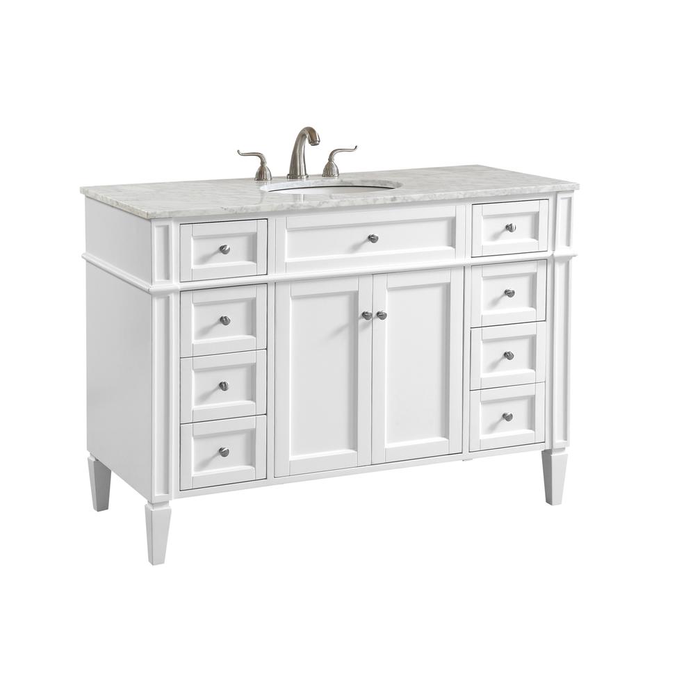 48 In. Single Bathroom Vanity Set In White. Picture 12