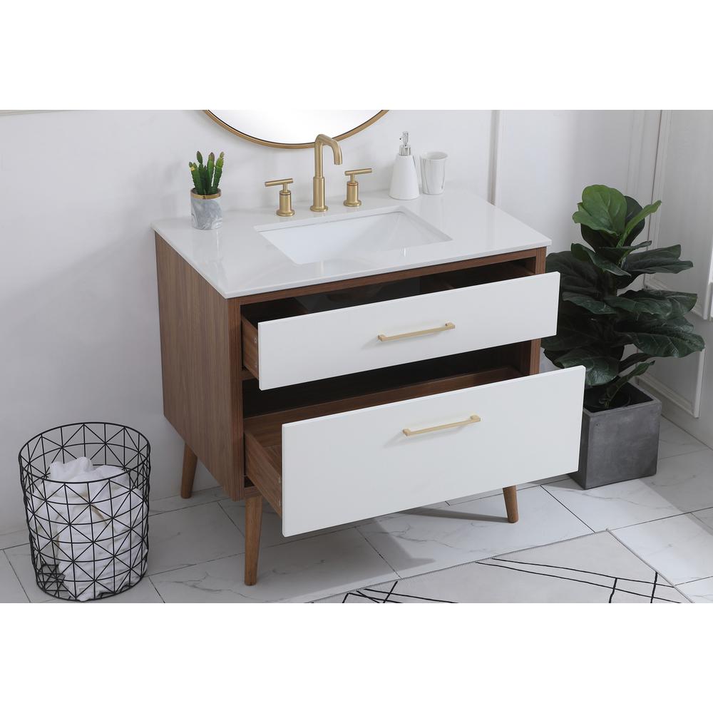 36 inch bathroom vanity in White. Picture 3