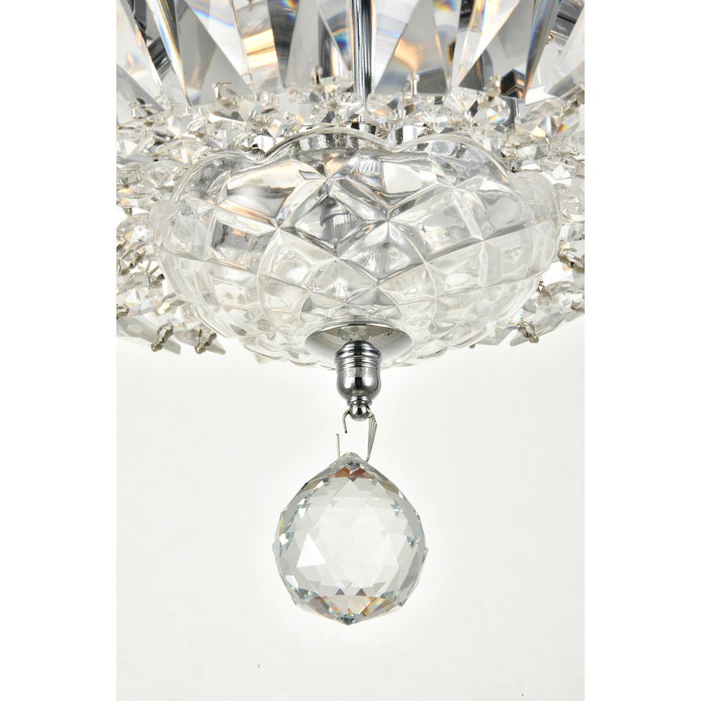 Tranquil 4 light Chrome Flush Mount Clear Royal Cut Crystal. Picture 4
