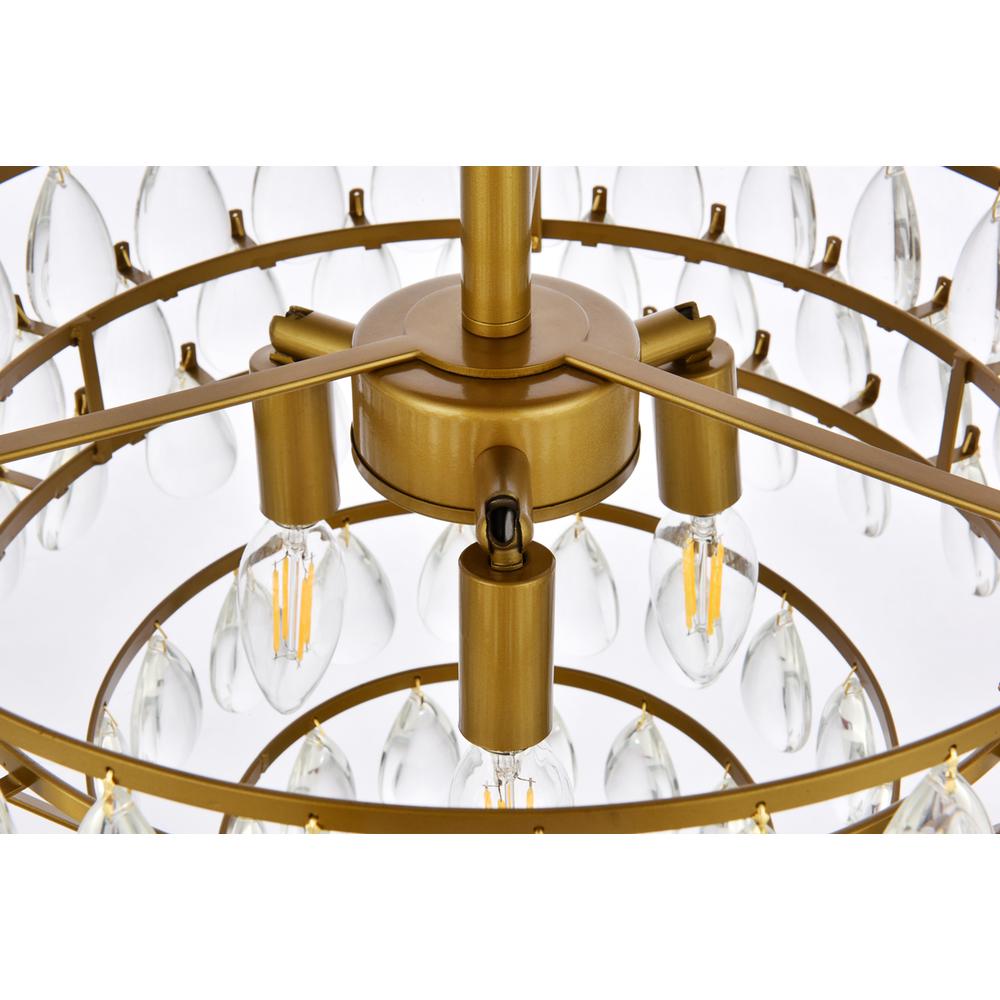 Mila 16 inch flush mount in brass. Picture 5