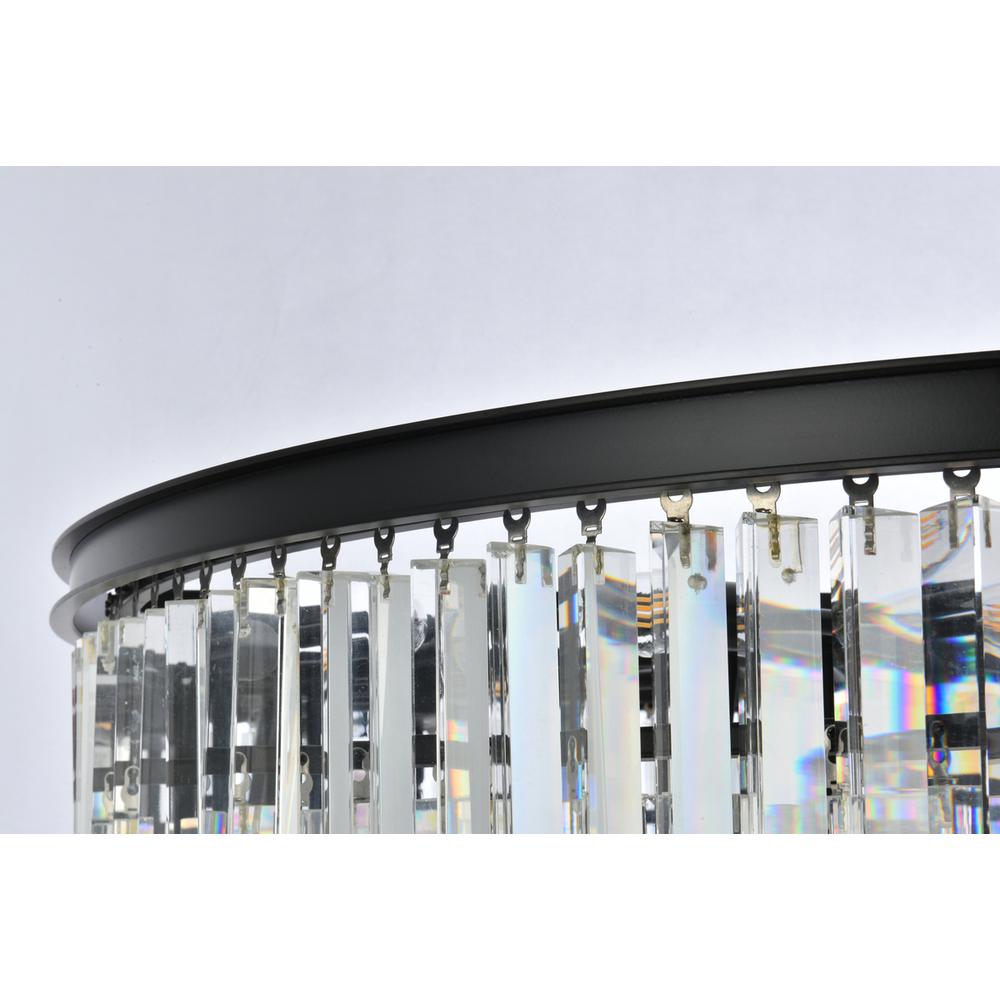 Sydney 33 light Matte Black Chandelier Clear Royal Cut Crystal. Picture 5