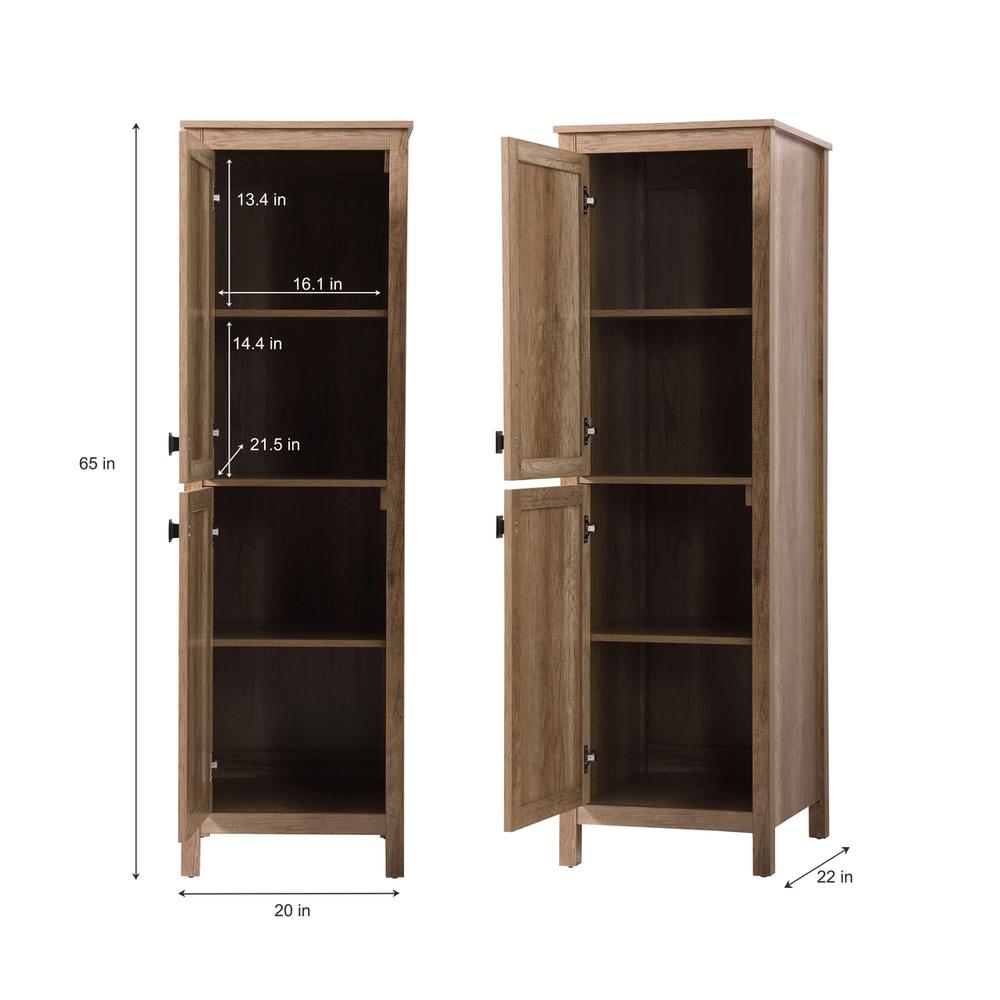 20 Inch Wide Bathroom Linen Storage Freestanding Cabinet In Natural Oak. Picture 8