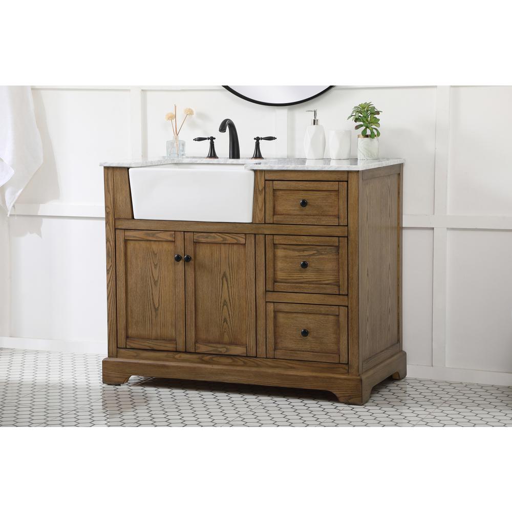 42 inch Single bathroom vanity in driftwood. Picture 2