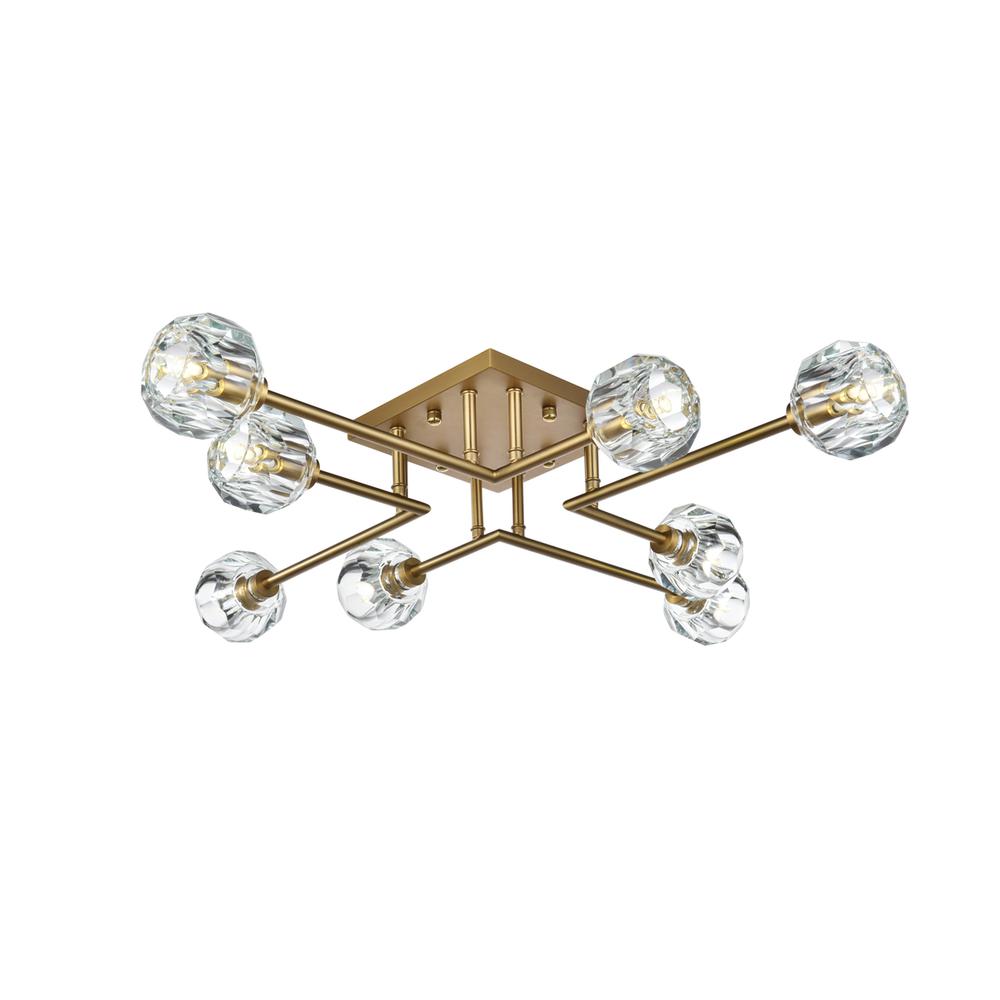 Eren 31 inch Flush Mount in Satin Gold. Picture 2