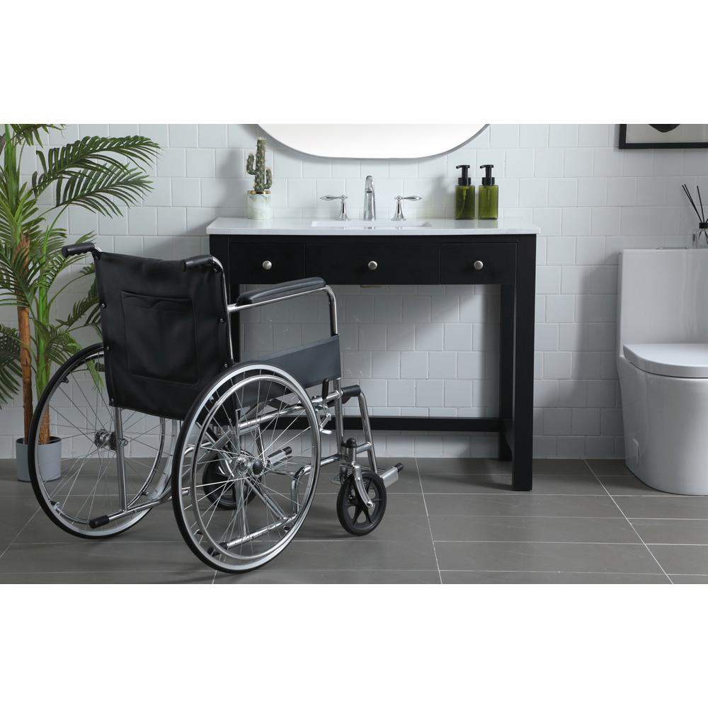42 Inch ADA Compliant Bathroom Vanity In Black. Picture 14