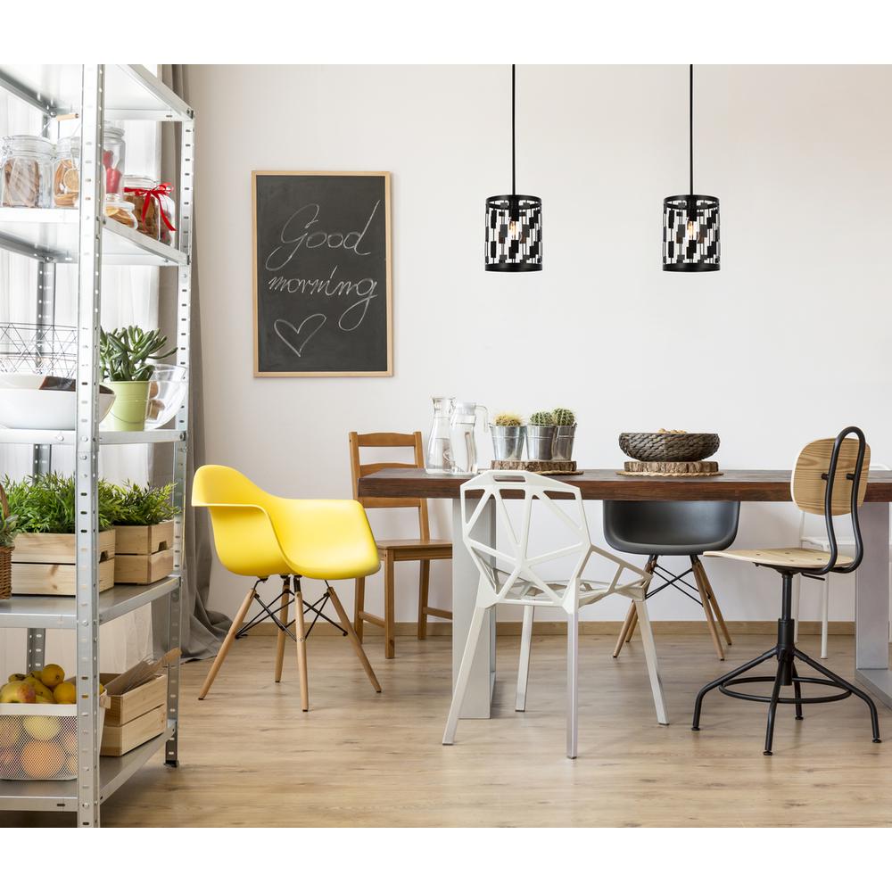 Levante 1 light pendant in black. Picture 8