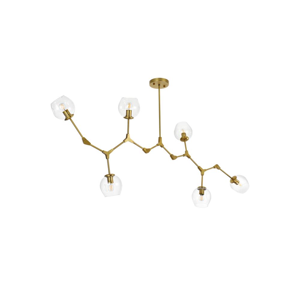 Cavoli 70 inch Chandelier in Brass. Picture 7