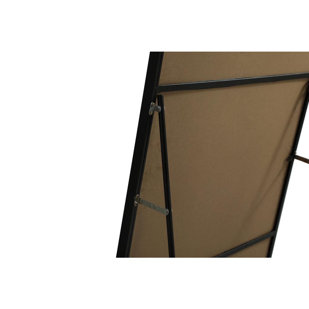 Metal Frame Rectangle Full Length Mirror 30x72 Inch in Black. Picture 7